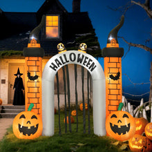Laden Sie das Bild in den Galerie-Viewer, Aufblasbarer Halloween-Eingangsbogen mit LED-Beleuchtung, 322 cm hoch