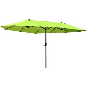 Doppel-Sonnenschirm 460x270 cm UV-Schutz 40+ - Groß, XXL, mit Schutzhülle und Kurbel