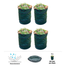 Laden Sie das Bild in den Galerie-Viewer, Gartenabfallsack &quot;Pop Up&quot; (selbst stehend) 80 Liter. Gartentasche Laubsack