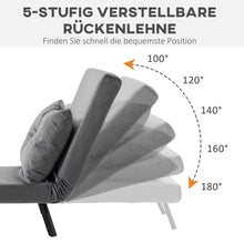 Laden Sie das Bild in den Galerie-Viewer, Schlafsofa Sofa 63 cm breit, mit Armlehne. Schlafsessel Gästebett