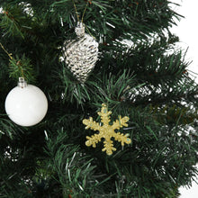 Laden Sie das Bild in den Galerie-Viewer, Weihnachtsbaum 120 cm, inkl. warmweißer LED-Kette und Baumschmuck, 307 Spitzen