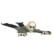 Laden Sie das Bild in den Galerie-Viewer, Halloween Dekoration kriechender Zombie 167 cm  LED-Lichter Soundfunktion