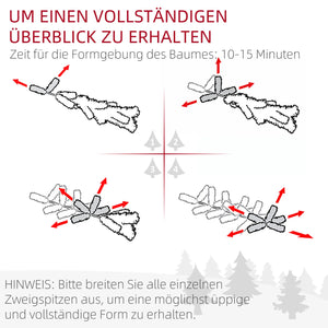 Künstlicher Weihnachtsbaum mit LED-Lichtern – 90 cm, dimmbar mit 8 Modi