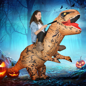 Aufblasbares Dinosaurier-Kostüm für Erwachsene, 210 lang, 170 cm hoch