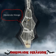 Laden Sie das Bild in den Galerie-Viewer, Lebensgroße Halloween-Mumie, Soundfunktion, mit Bewegungssensor und LED-Lichtern,  170 cm