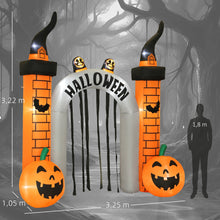 Laden Sie das Bild in den Galerie-Viewer, Aufblasbarer Halloween-Eingangsbogen mit LED-Beleuchtung, 322 cm hoch