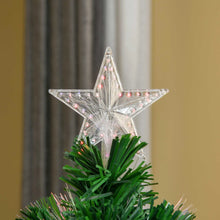 Laden Sie das Bild in den Galerie-Viewer, Künstlicher Weihnachtsbaum mit LED-Lichtern, 120 cm, Glasfaser-Beleuchtung, Grün