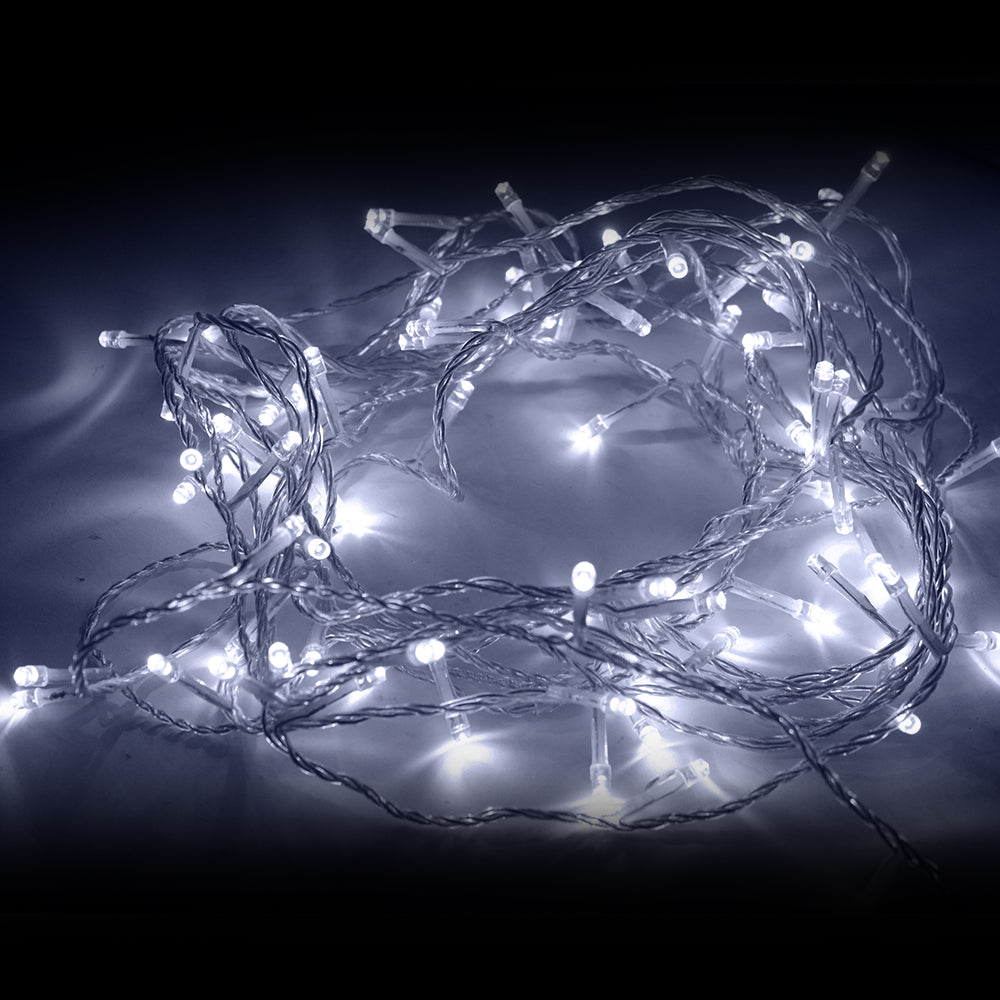 LED-Lichterkette für Innen- und Außenbereich – 50 Meter lang, kaltweiß