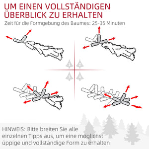 Künstlicher Weihnachtsbaum – 1,8 m, mit Kunstschnee, realistische Optik, schlankes Design, flammhemmend