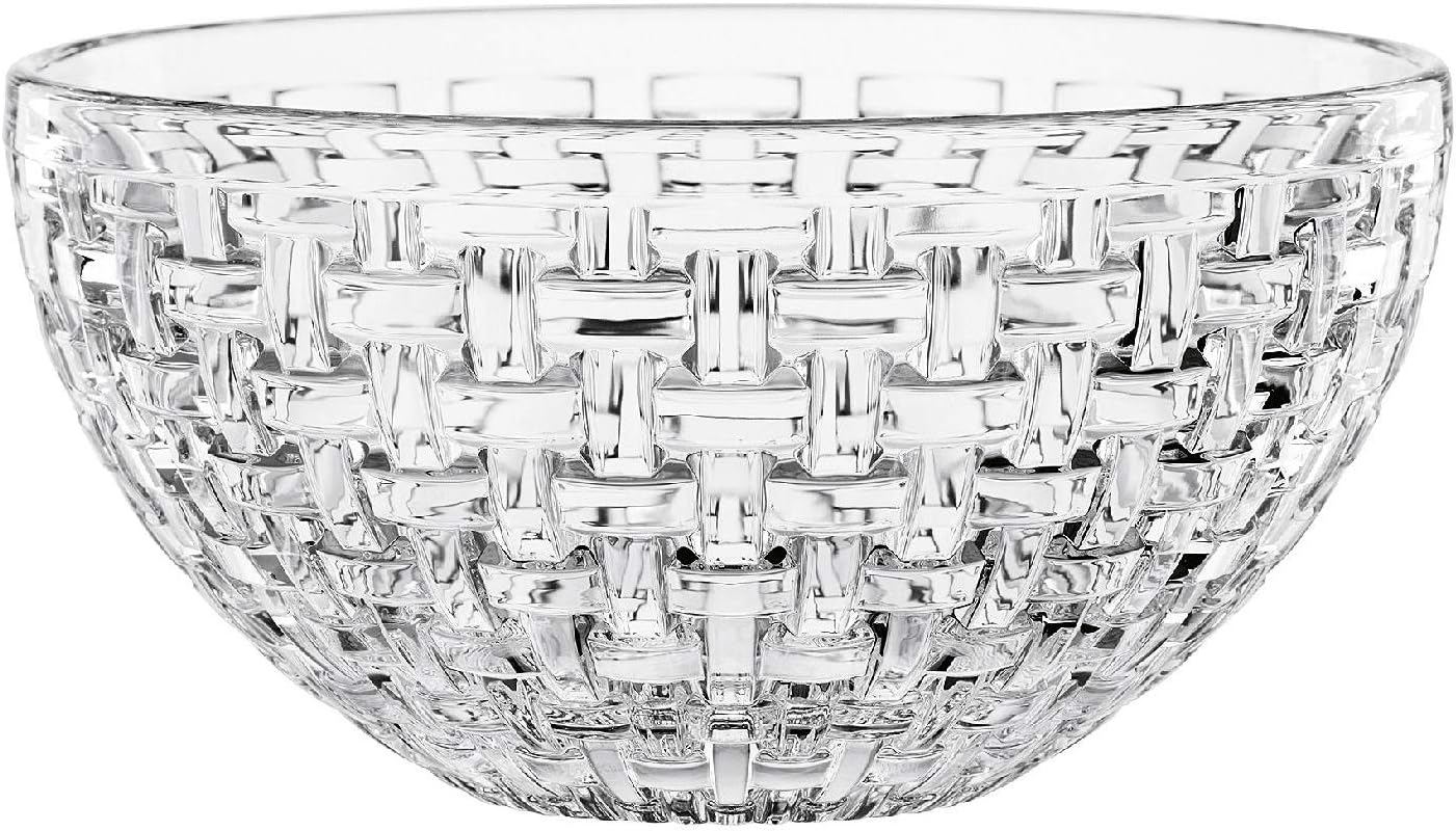 Nova Servierschale aus Glas, ca. 23 cm Durchmesser. Kristallglas