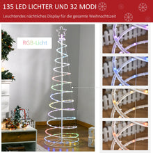 Laden Sie das Bild in den Galerie-Viewer, Moderner Spiral-Weihnachtsbaum mit LED-Lichtern – 183 cm