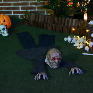Halloween Dekoration heulender, kriechender Zombie 159 cm LED-Lichter Soundfunktion