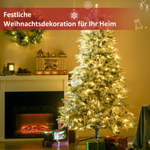 Laden Sie das Bild in den Galerie-Viewer, Künstlicher Weihnachtsbaum – 1,8 m mit Kunstschnee und LED-Lichtern