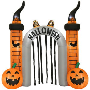 Aufblasbarer Halloween-Eingangsbogen mit LED-Beleuchtung, 322 cm hoch