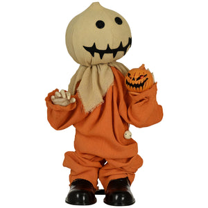 Animierte Halloween-Dekoration – Vogelscheuche mit Bewegung, Sound & LED, 77 cm