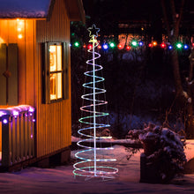 Laden Sie das Bild in den Galerie-Viewer, Moderner Spiral-Weihnachtsbaum mit LED-Lichtern – 183 cm