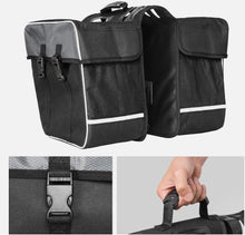 Laden Sie das Bild in den Galerie-Viewer, Doppel Gepäckträger Tasche Double für Fahrrad Fahrradtasche Gepäcktasche schwarz