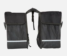 Laden Sie das Bild in den Galerie-Viewer, Doppel Gepäckträger Tasche Double für Fahrrad Fahrradtasche Gepäcktasche schwarz