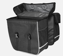 Laden Sie das Bild in den Galerie-Viewer, Doppel Gepäckträger Tasche Double für Fahrrad Fahrradtasche Gepäcktasche schwarz