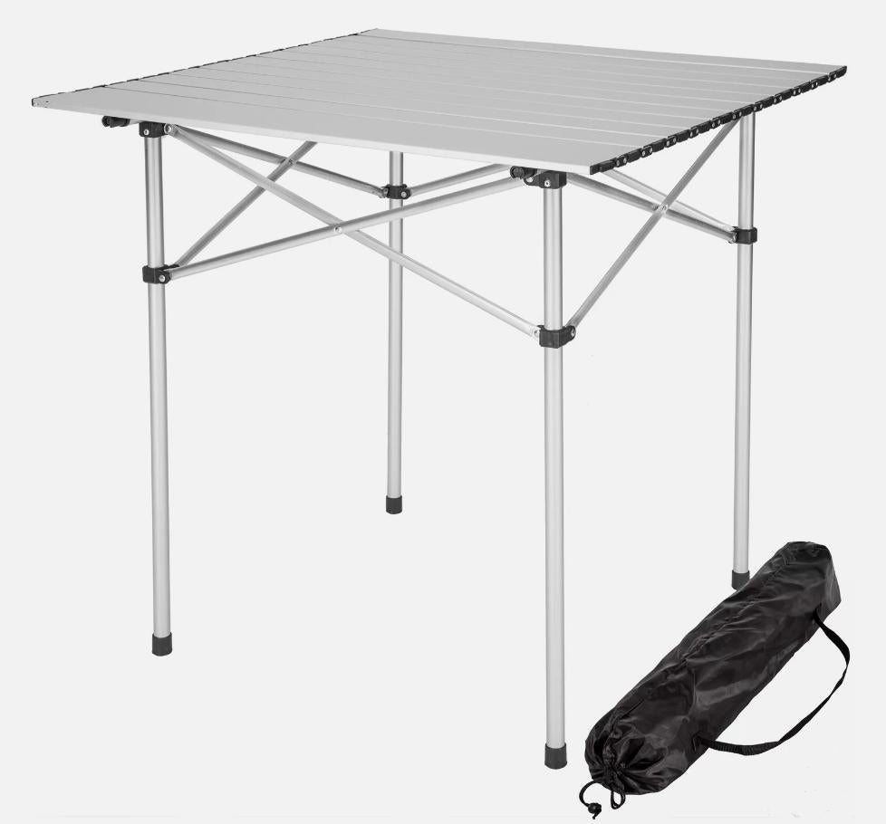campingtisch alu rollbar Einrollbarer Aluminium Campingtisch Rolltisch Klapptisch Falttisch Gartentisch klappbar und rollbar