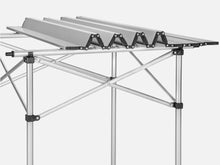 Laden Sie das Bild in den Galerie-Viewer, Einrollbarer Aluminium Campingtisch Rolltisch Klapptisch Falttisch Gartentisch klappbar und rollbar
