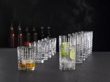 Laden Sie das Bild in den Galerie-Viewer, Quad Longdrinkglas und Whiskyglas, Wasserglas 12er Set, 2 Größen, Kristallglas