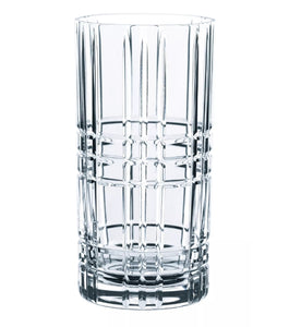 Quad Longdrinkglas und Whiskyglas, Wasserglas 12er Set, 2 Größen, Kristallglas