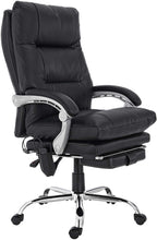 Laden Sie das Bild in den Galerie-Viewer, Massagesessel als Leder-Chefsessel SIMBA mit Liegefunktion. Bis 150 kg.