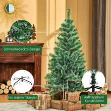 Laden Sie das Bild in den Galerie-Viewer, Künstlicher Weihnachtsbaum – 1,5 m, winterlicher Look, PET-Material, flammhemmend