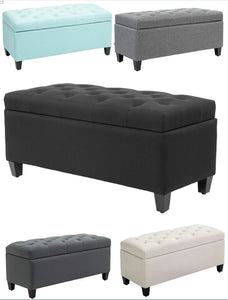 Sitzbank Polsterbank mit Stauraum Truhenbank Flur Schlafzimmer Wohnzimmer, diverse Farben. 100 x 40 x 44 cm