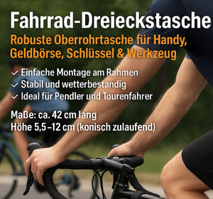 Fahrrad-Rahmentasche Fahrrad-Dreieckstasche – Robuste Oberrohrtasche 42 cm