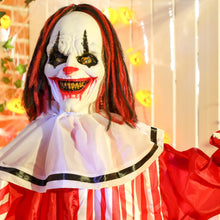 Laden Sie das Bild in den Galerie-Viewer, Halloween Dekoration Stehender Clown 165cm mit Licht- und Soundeffekt