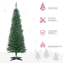 Laden Sie das Bild in den Galerie-Viewer, Künstlicher Weihnachtsbaum – 1,5 m, schmal und platzsparend, flammhemmend