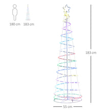 Laden Sie das Bild in den Galerie-Viewer, Moderner Spiral-Weihnachtsbaum mit LED-Lichtern – 183 cm