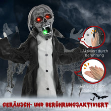 Laden Sie das Bild in den Galerie-Viewer, Halloween Dekoration erschreckender Zombie 102 cm LED-Lichter und Soundfunktion