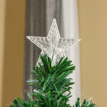 Laden Sie das Bild in den Galerie-Viewer, Weihnachtsbaum mit LED-Glasfaserbeleuchtung – 1,5 m, realistisches Design, flammhemmend