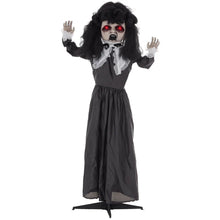 Laden Sie das Bild in den Galerie-Viewer, Animiertes Lolita-Mädchen mit Sound, LED &amp; Bewegung Halloween-Dekoration, 160cm