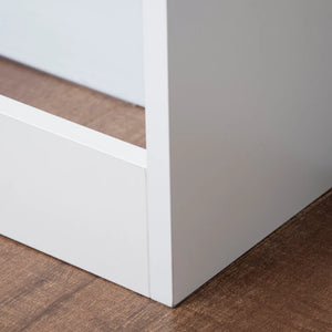 Heizkörperabdeckung mit Lamellendesign & Ablage – Weiß, 90 cm