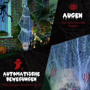 Lebensgroße Halloween-Mumie, Soundfunktion, mit Bewegungssensor und LED-Lichtern,  170 cm