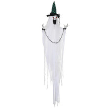Laden Sie das Bild in den Galerie-Viewer, Animierte Halloween-Dekoration – Hängender Gefangenengeist mit Sound &amp; LED, 204 cm