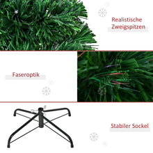 Laden Sie das Bild in den Galerie-Viewer, Weihnachtsbaum mit LED-Glasfaserbeleuchtung – 1,5 m, realistisches Design, flammhemmend