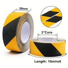 Laden Sie das Bild in den Galerie-Viewer, Lebensretter Antirutsch-Klebeband 10 Meter, 5 cm Breite. Rutschfest für Treppenstufen. Schwarz-Gelb