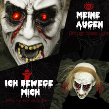 Laden Sie das Bild in den Galerie-Viewer, Halloween Dekoration kriechender Zombie 167 cm  LED-Lichter Soundfunktion