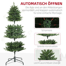 Laden Sie das Bild in den Galerie-Viewer, Künstlicher Weihnachtsbaum, 180 cm, naturgetreu, flammhemmend, inkl. Metallfuß