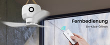 Laden Sie das Bild in den Galerie-Viewer, Mobiler Akku-Deckenventilator mit LED und Fernbedienung – 8000 mAh Akku