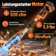 Laden Sie das Bild in den Galerie-Viewer, Faltbarer Akku-Laubbläser – ultraleicht, kompakt inkl. 2 Li-Ion-Akkus und Ladegerät.