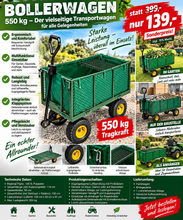 Laden Sie das Bild in den Galerie-Viewer, Bollerwagen 550 kg – Der vielseitige Transportwagen für alle Gelegenheiten. 4 Farben zur Auswahl.
