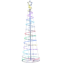 Laden Sie das Bild in den Galerie-Viewer, Moderner Spiral-Weihnachtsbaum mit LED-Lichtern – 183 cm