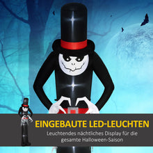 Laden Sie das Bild in den Galerie-Viewer, Aufblasbare Halloween-Dekoration – Aufblasbarer Halloween-Geist mit Hut, 306 cm