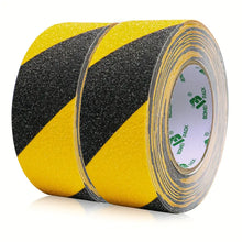 Laden Sie das Bild in den Galerie-Viewer, Lebensretter Antirutsch-Klebeband 10 Meter, 5 cm Breite. Rutschfest für Treppenstufen. Schwarz-Gelb